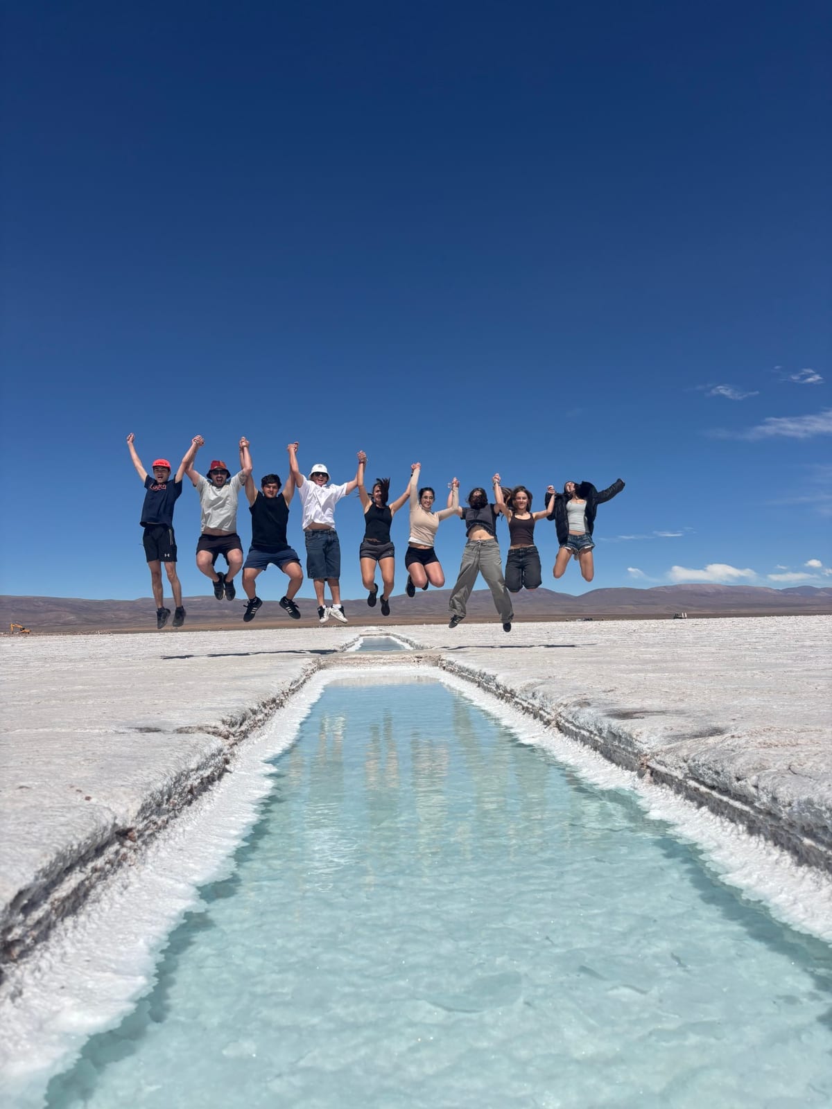 Visita a las salinas durante el viaje